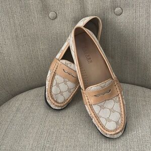 Lauren Ralph Lauren Bree Canvas Logo Monogram Penny Loafers